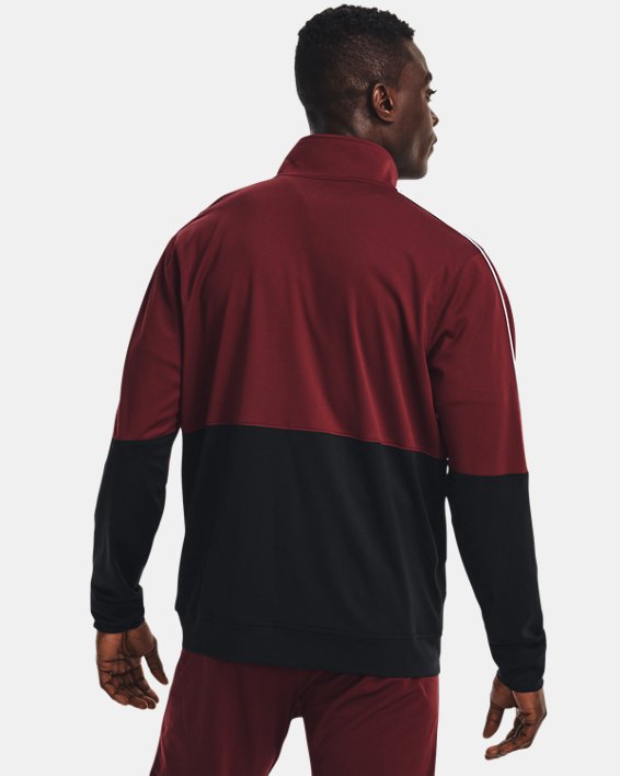 Herren UA Trainingsjacke aus Piqué, Red, pdpMainDesktop image number 1